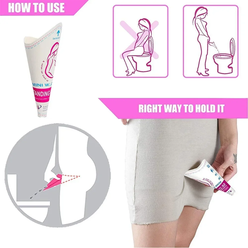 Outdoor Hunting Toilet - 1/12/20Pcs Women Stand Up Portable Leak