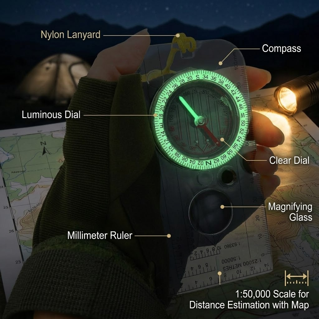 Durable Map Reading Compass wi - Outdoor Hunting Guide review and price