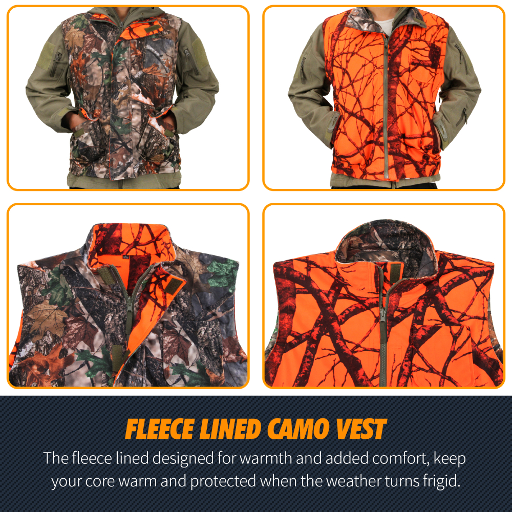 Orange Hunting Vest Men's Slee - Outdoor Hunting Coat review and price