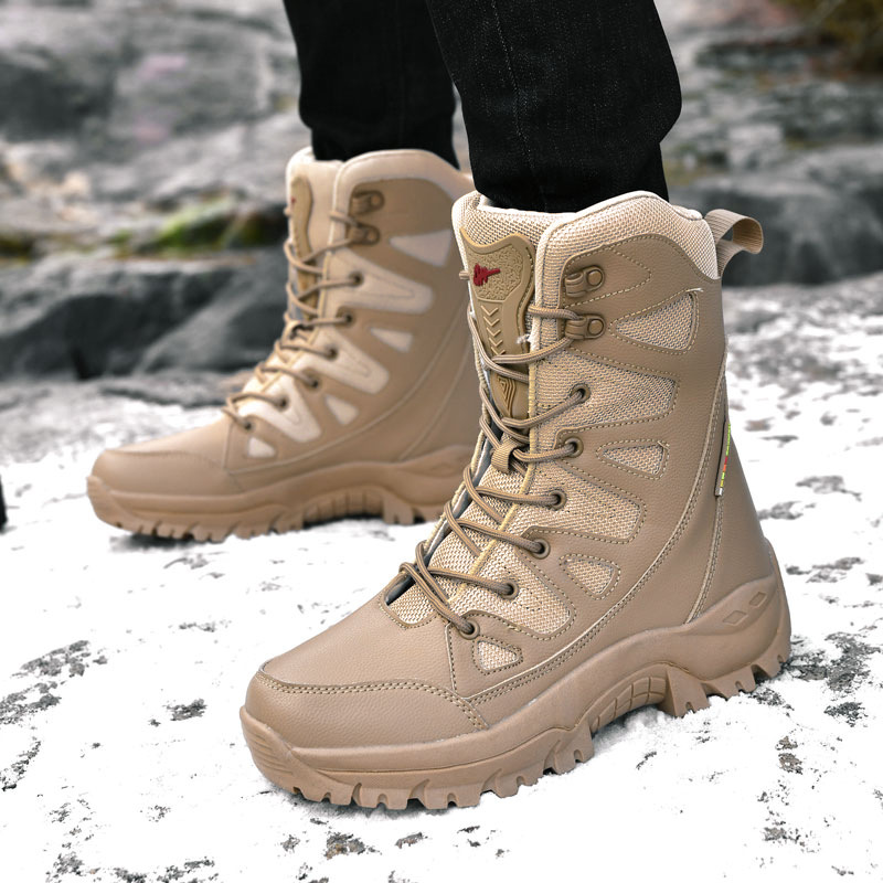 Beige Winter Outdoor Hiking Bo - Outdoor Hunting Boots For Men review and price