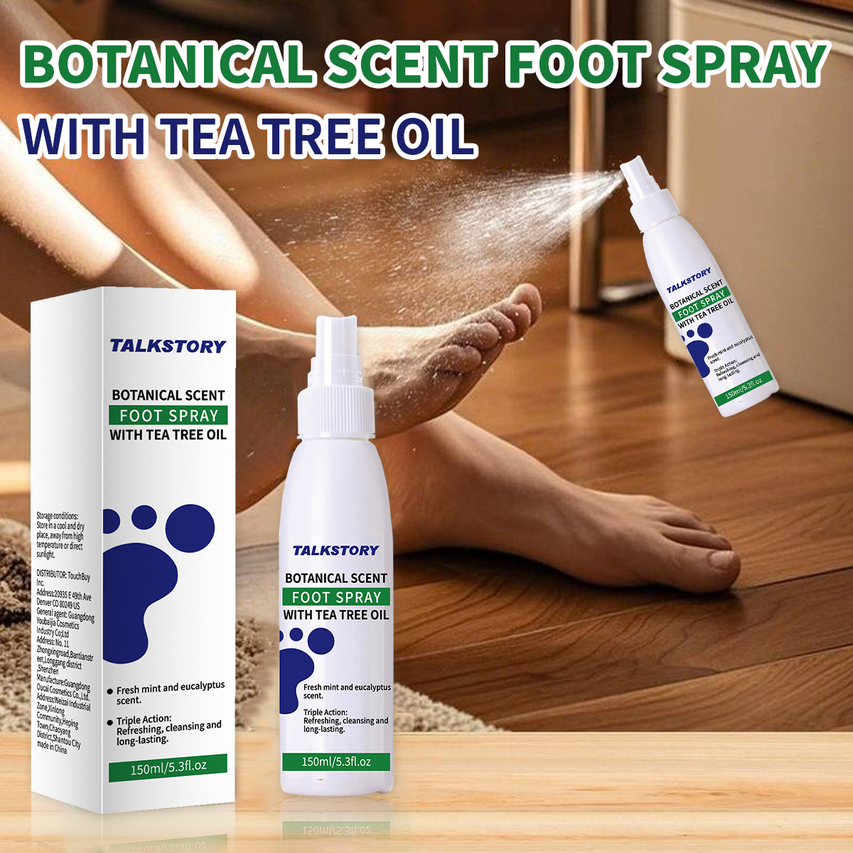 TALKSTORY Foot Deodorant Spray - Scent Eliminator Spray review and price