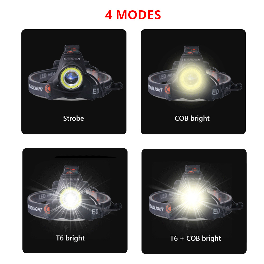T6 Cob Torch Flashlight Head L - Outdoor Hunting Fishing Jobs review and price